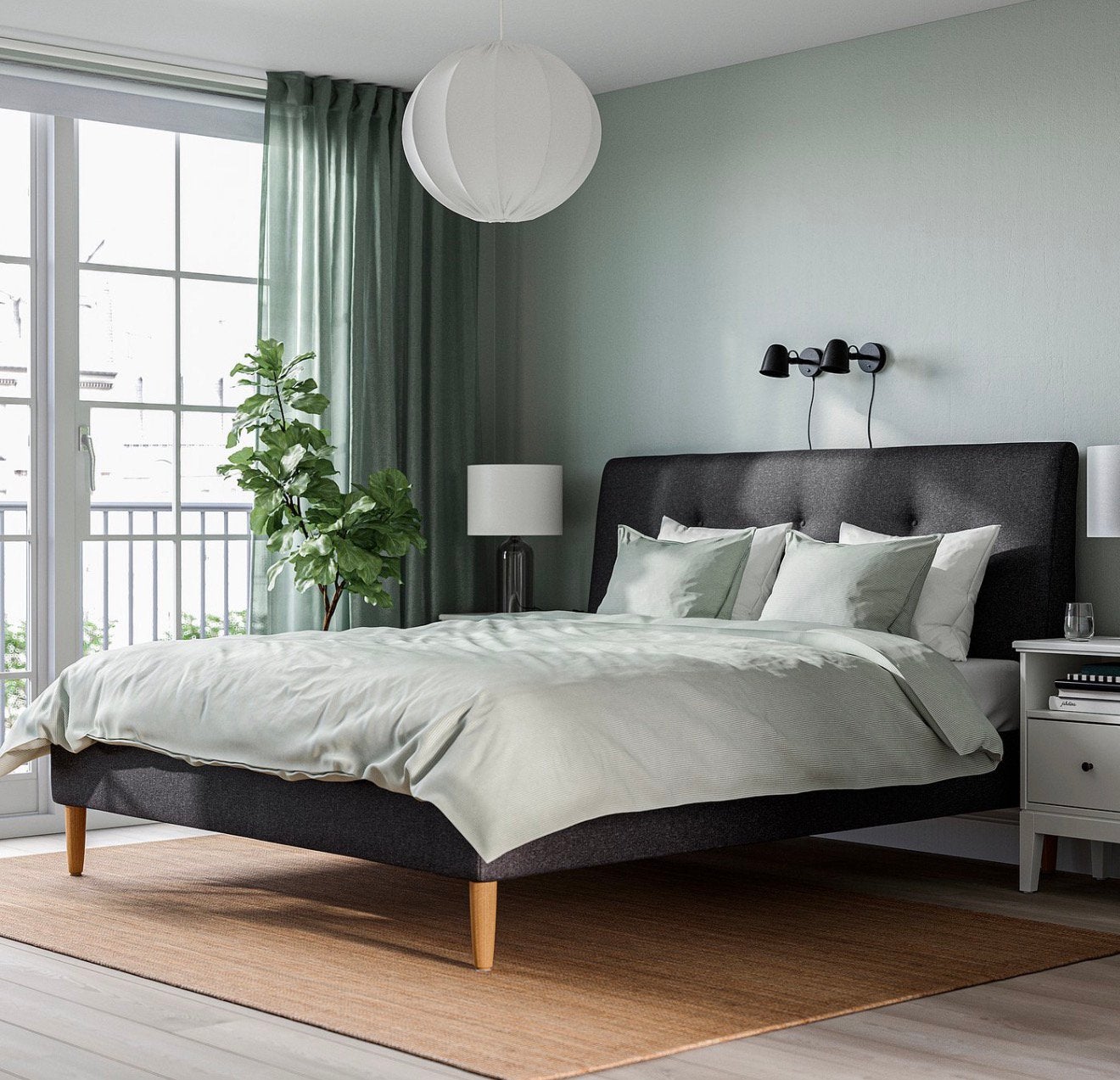 Tweepersoonsbed perfecte staat 180x200 idanäs, Ophalen, Tweepersoons, Zo goed als nieuw, 180 cm