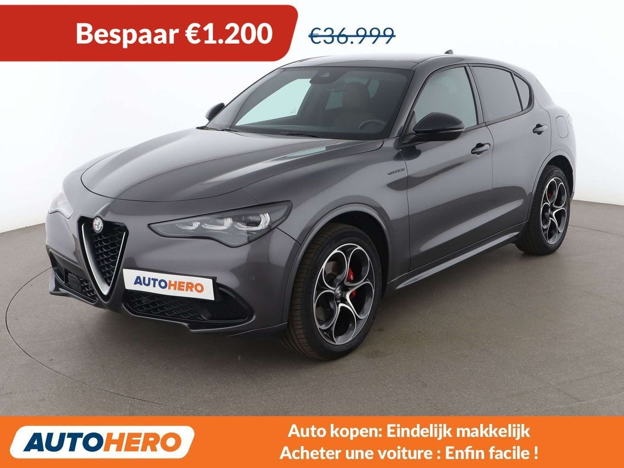 Alfa Romeo Stelvio 2.0 Turbo Ti Q4 (bj 2023, automaat), Auto's, Alfa Romeo, Automaat, Leder, 5 zetels, SUV of Terreinwagen