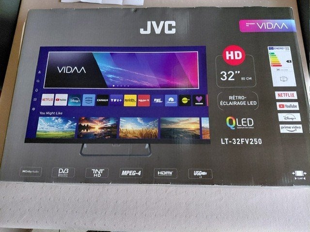 JVC QLED HD 32-INCH LT- 32FV250 (2025) - TV, LED, 50 Hz, Nieuw, 80 tot 100 cm