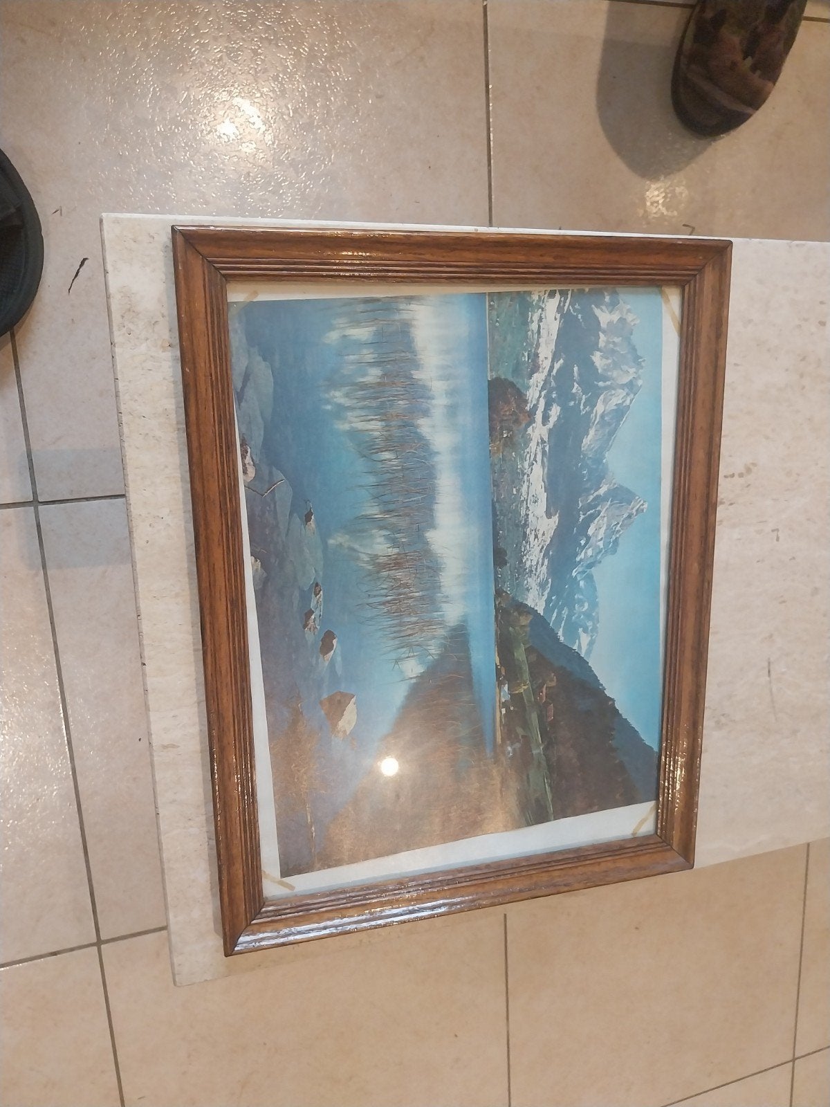 kader met prent, Antiquités & Art, Antiquités | Miroirs, Enlèvement