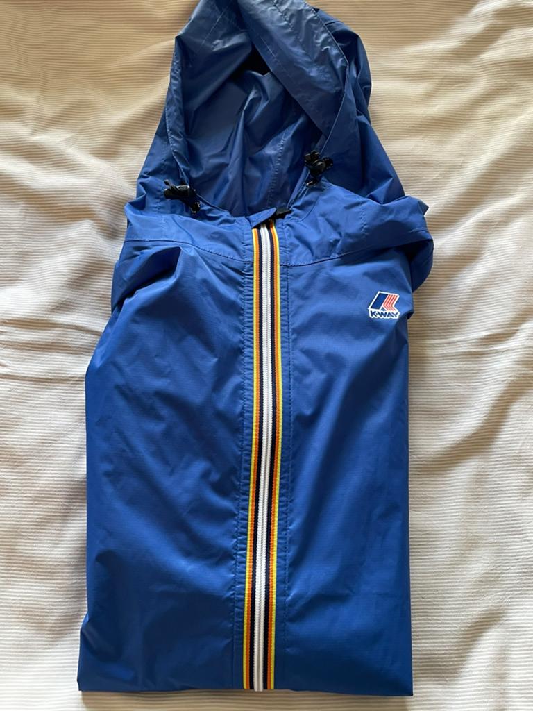K way Large blauw regenjasje, Ophalen, Zo goed als nieuw, Blauw
