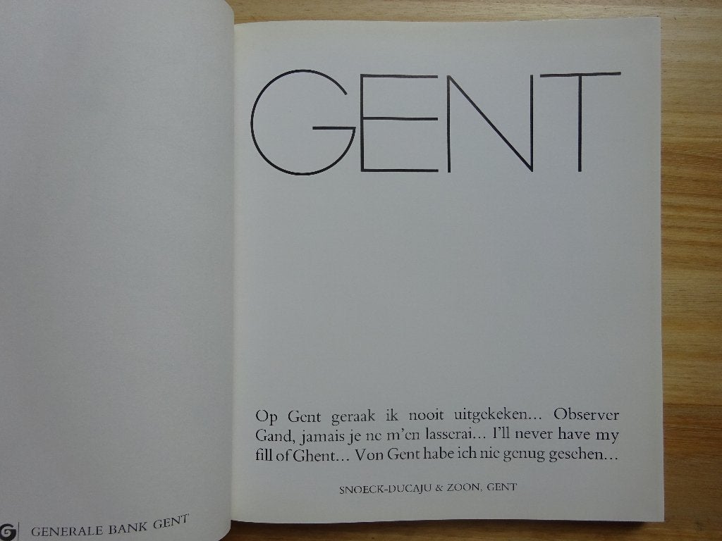 Gent - tekeningen Gaston de Smet, tekst Rik Clement, 1988, Ophalen, Gelezen, Schilder- en Tekenkunst