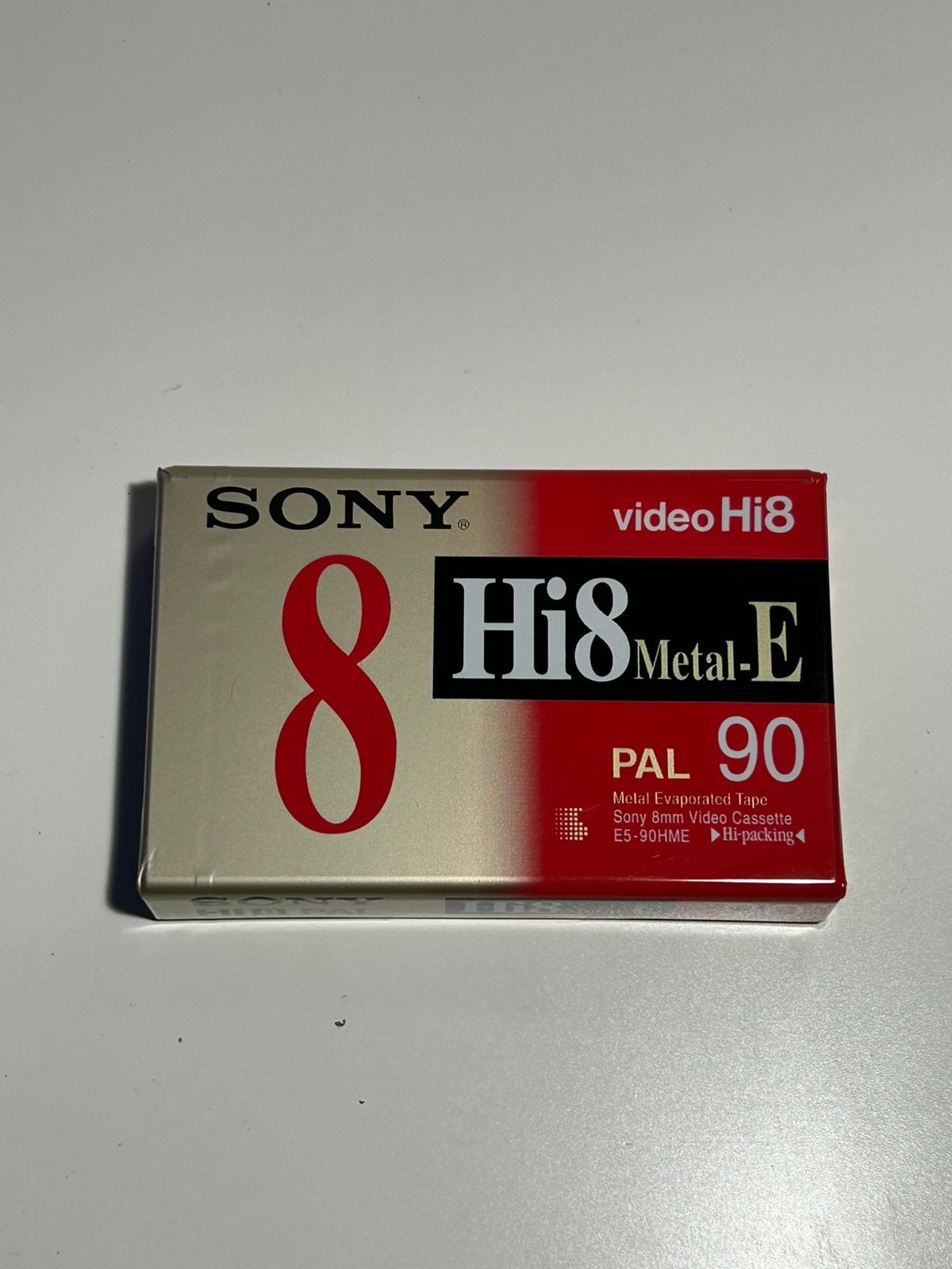 Sony Video Hi8 Metal-E 90 PAL – E5-90HME – NEW/SEALED, Cd's en Dvd's, Ophalen of Verzenden, Nieuw in verpakking, Origineel
