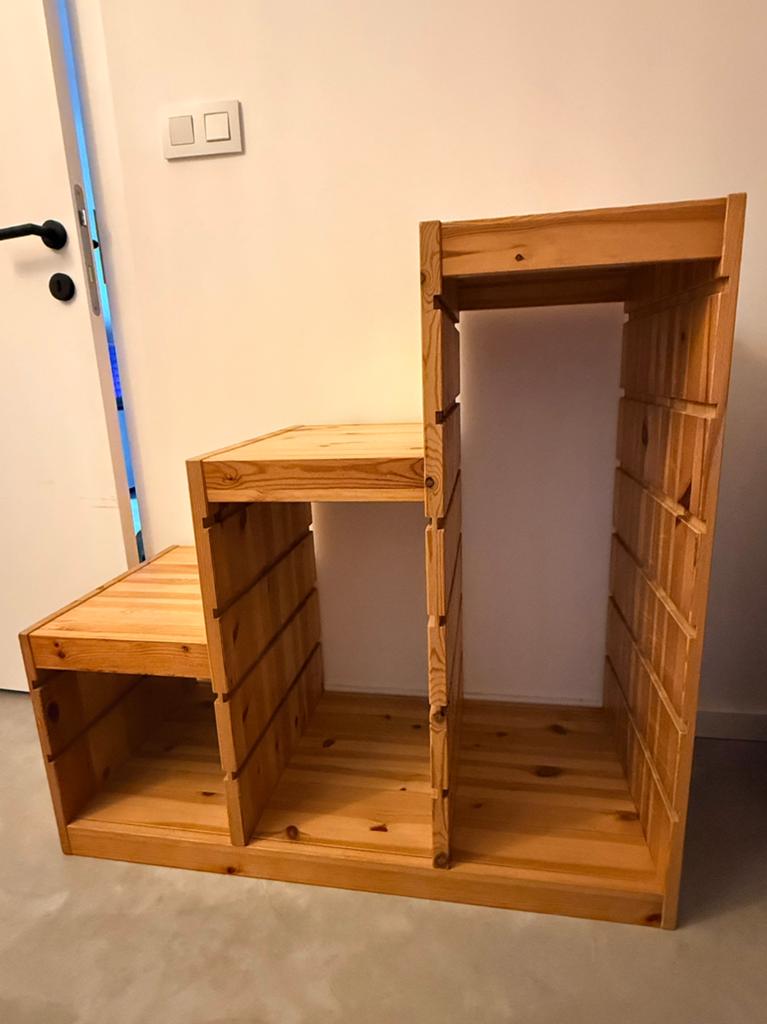 Ikea trofast kast- opbergcombi vr speelgoed/trap in hout, Huis en Inrichting, Ophalen, Gebruikt