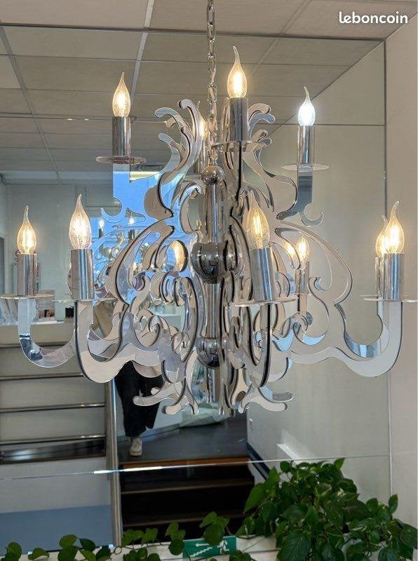 Luxe kroonluchter met hanglamp: Nieuw, Huis en Inrichting, Ophalen, Nieuw, Overige materialen, Modern