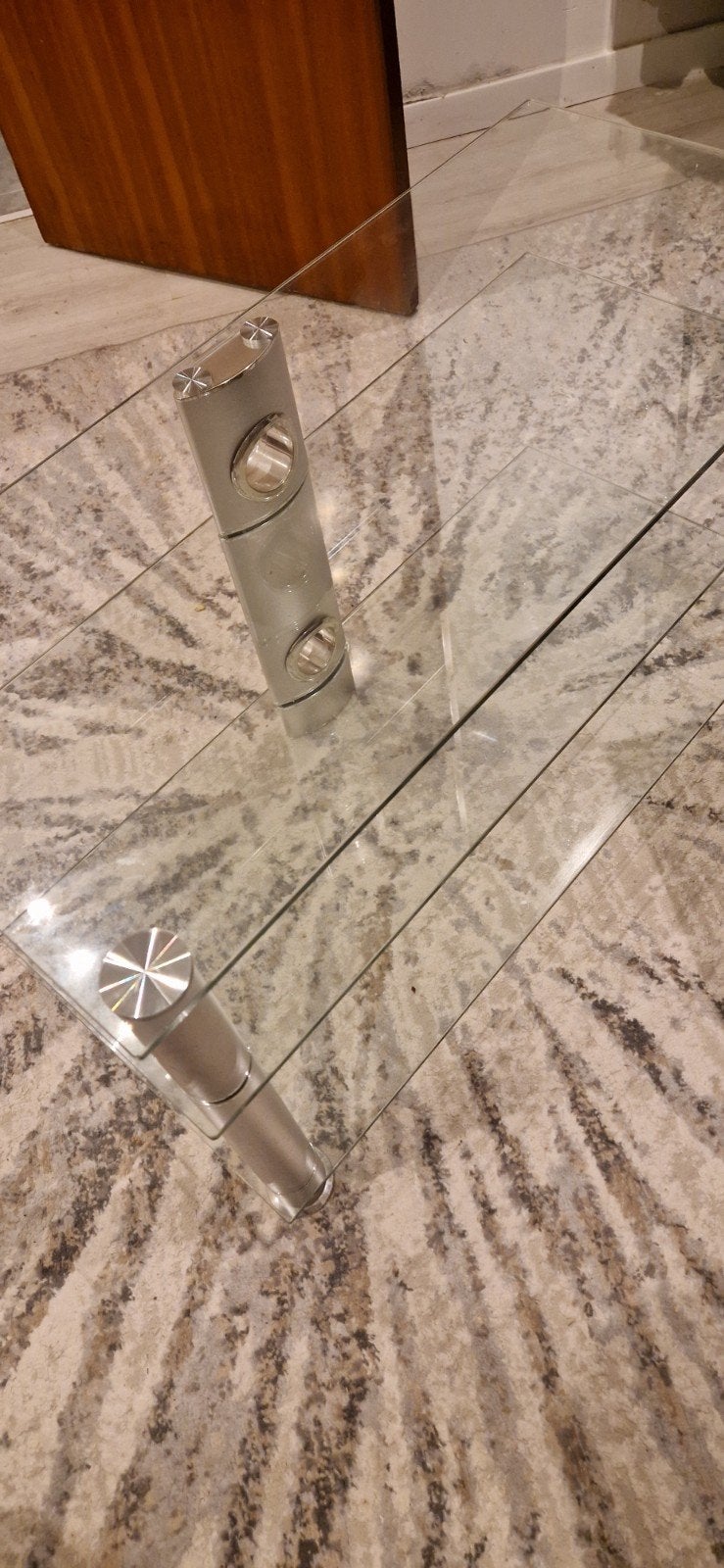 Meuble TV en verre, Enlèvement, Comme neuf, Verre, Modern