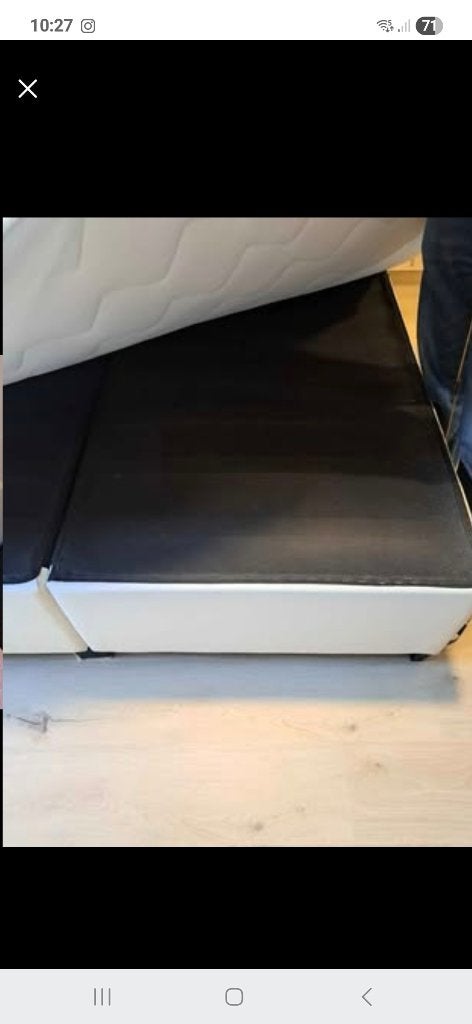 bed groot 2 persoons   wit  plus 2 nachtkastjes, Ophalen, Zo goed als nieuw, Tweepersoons, Wit