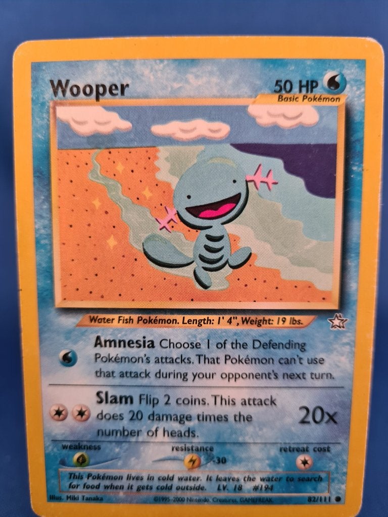 Wooper 82/111 - Neo Genesis, Hobby en Vrije tijd, Verzamelkaartspellen | Pokémon, Verzenden, Gebruikt