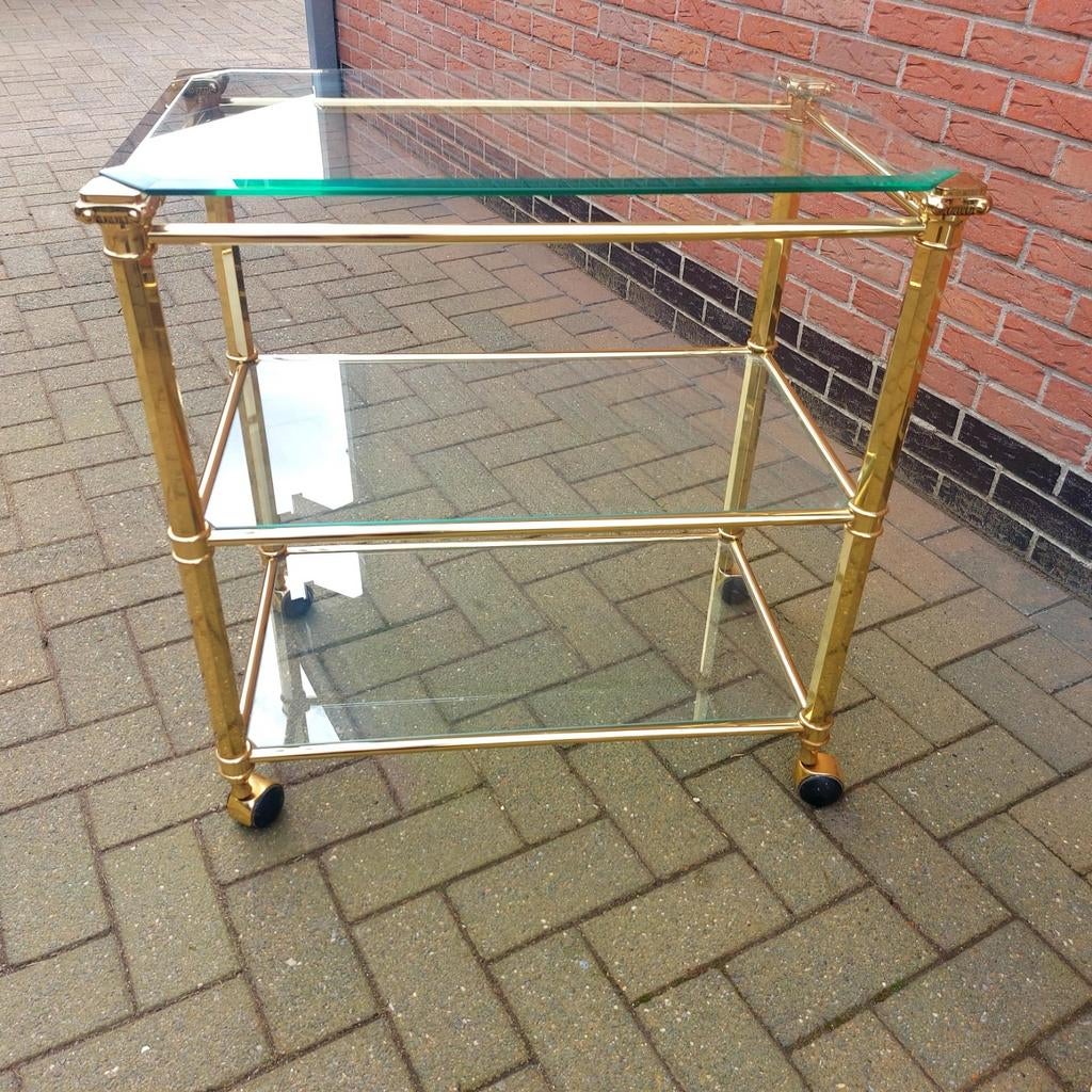 Mooie Salontafel, serveerwagen. zaterdag moet weg. Anders kr, Ophalen, Glas