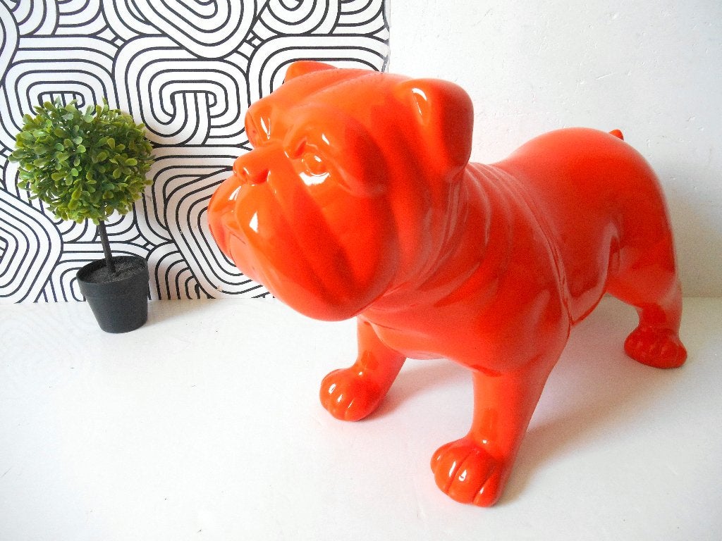 Oranje Franse Buldog, Ophalen of Verzenden, Zo goed als nieuw, Dierenbeeld