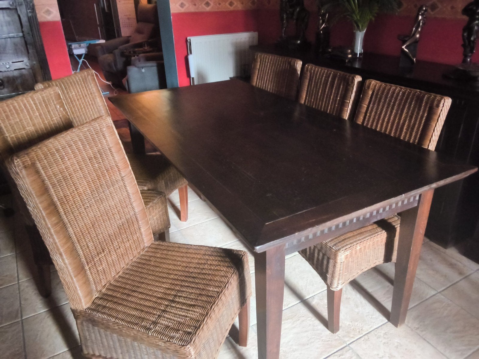 koloniale eetkamertafel L180 B90 H80, Ophalen