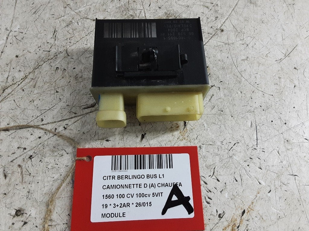 UNITE ELECTRONIQUE Citroën Berlingo (9652021180), Citroën, Mevr. I. Hauben, Utilisé, Rue de l'Espoir 34 34
4030  GRIVEGNÉE, BE