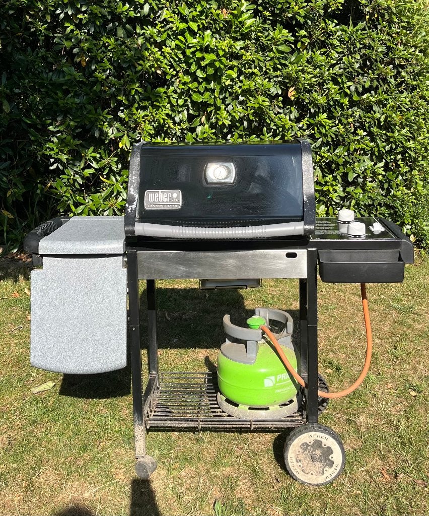 BBQ Weber genesis silver, Tuin en Terras, Ophalen, Gebruikt, Weber