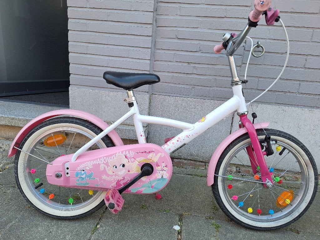 kinderfiets 16 inch, Ophalen, Zijwieltjes, Velgrem, Btwin Decathlon