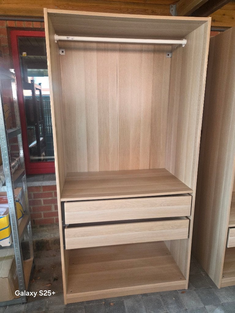 PAX-kledingkast - 2 laden+een bar met eikeneffect, Ophalen, Overige materialen, Met lade(s), 100 tot 150 cm