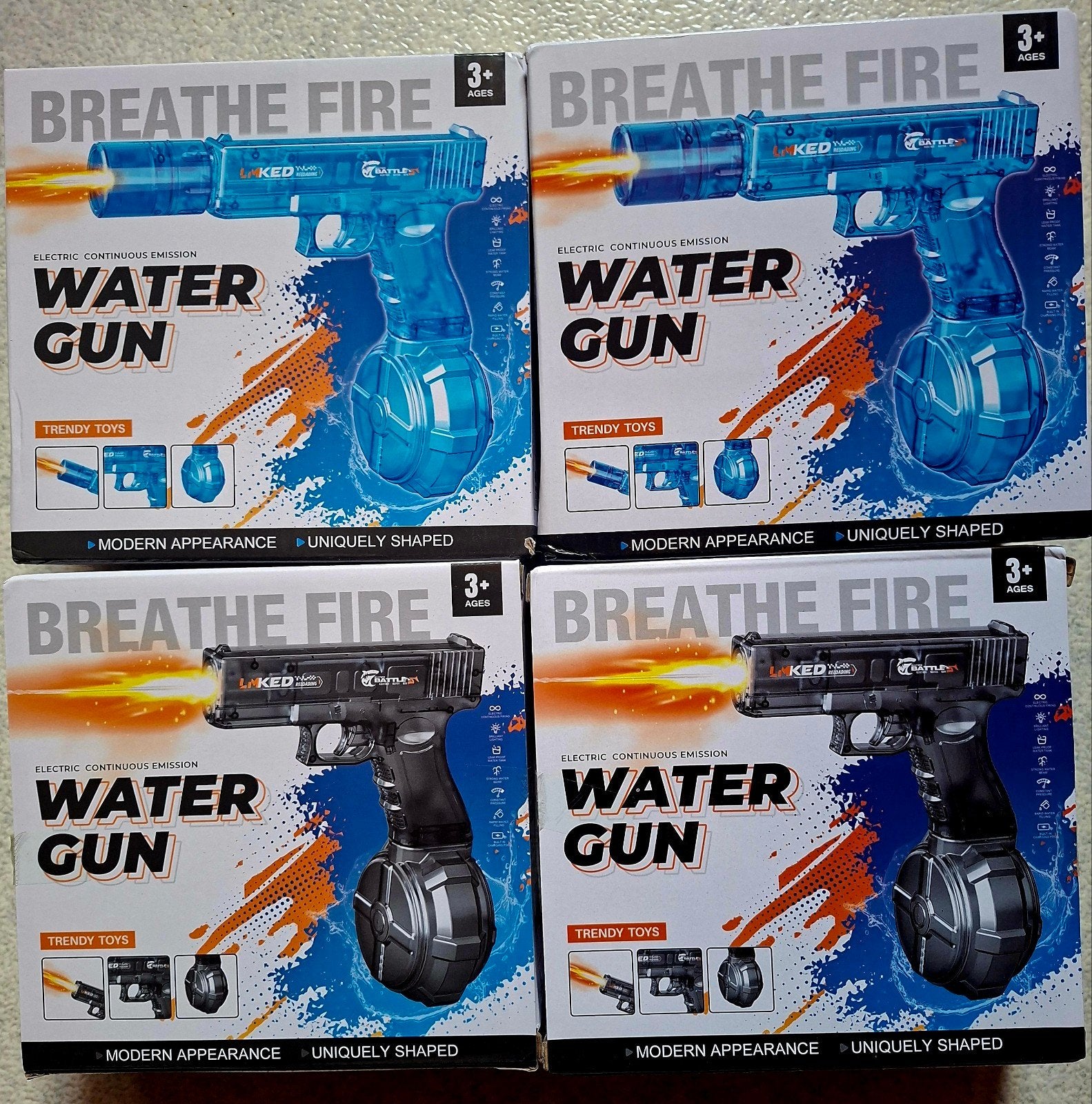 Elektrische waterpistolen 4 stuks nieuw!, Enfants & Bébés, Jouets | Autre, Enlèvement ou Envoi, Neuf, Garçon ou Fille