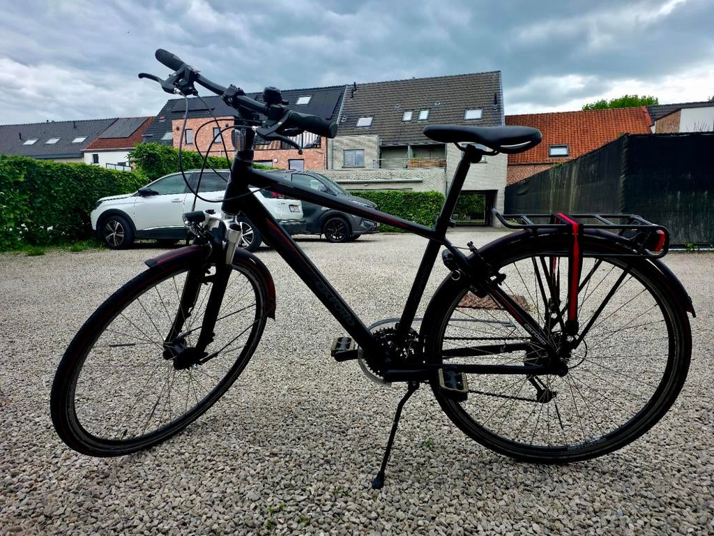 Jongens fiets oxford (mat zwart- rood), Fietsen en Brommers, Fietsen | Heren | Herenfietsen, Versnellingen, Ophalen