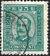 1 Postzegel Portugal 1892 Koning Carlos I, Ophalen of Verzenden, Portugal, Gestempeld
