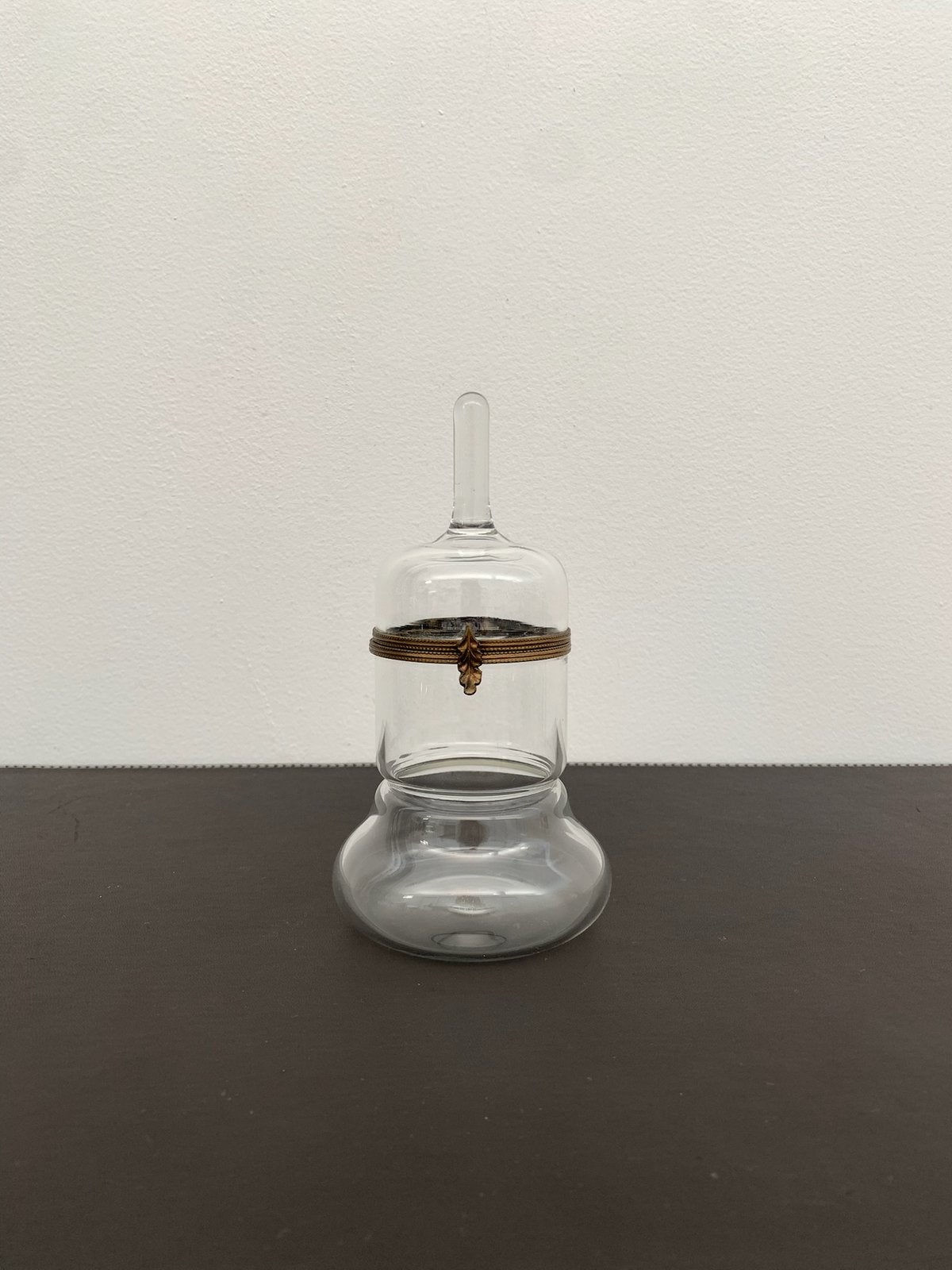 Pot Ancien en Verre et Laiton, Enlèvement ou Envoi
