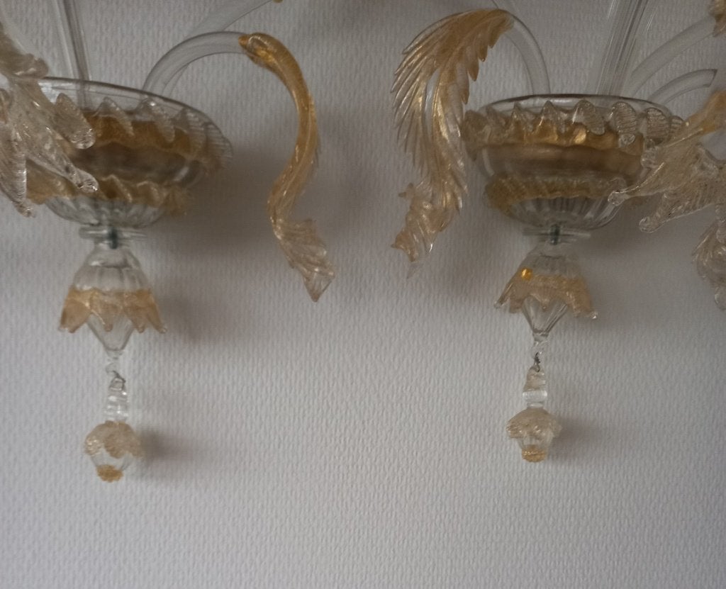belle paire d'appliques murano, Enlèvement