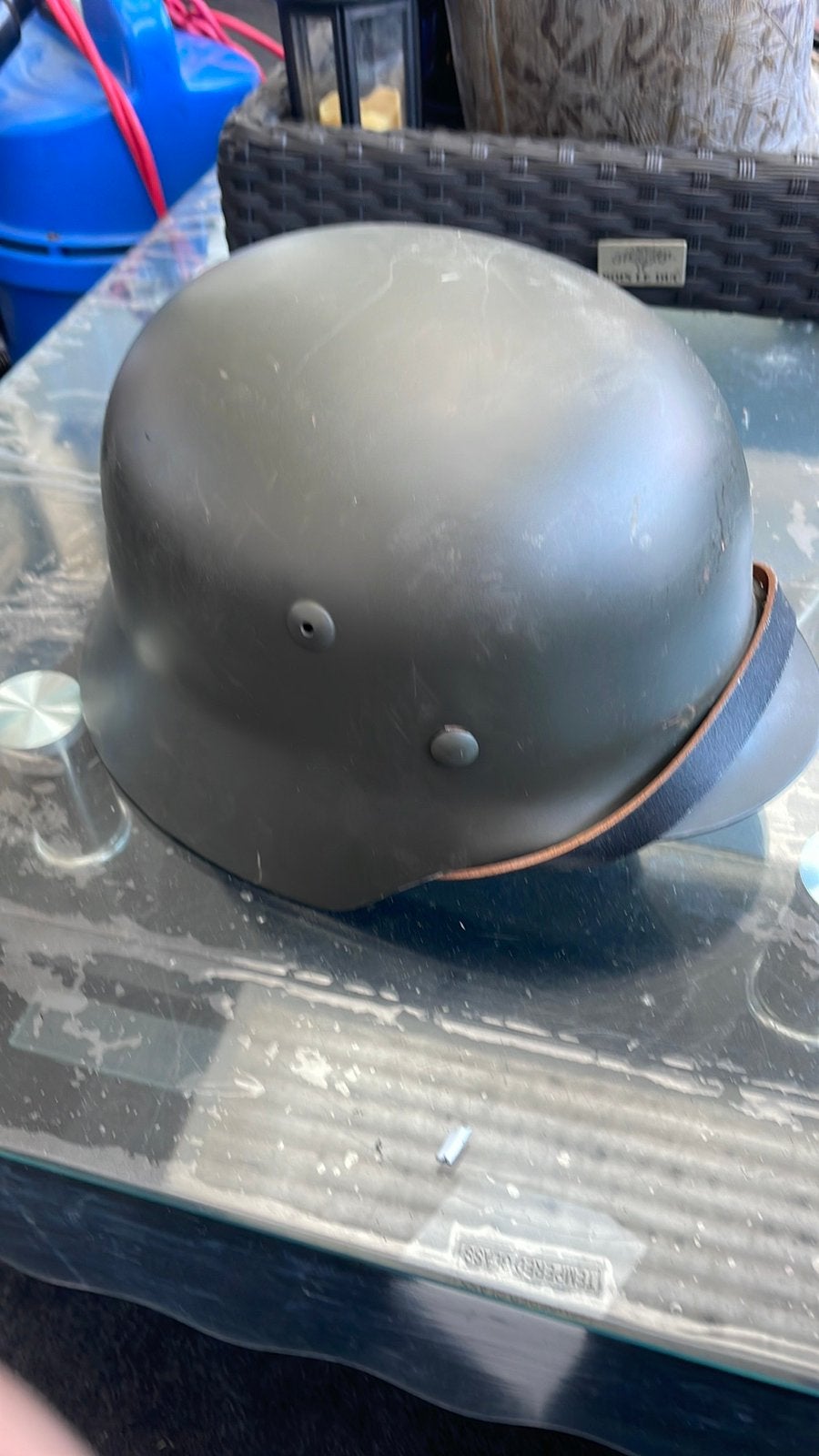 Duitse helm, Verzamelen, Ophalen of Verzenden, Landmacht, Helm of Baret