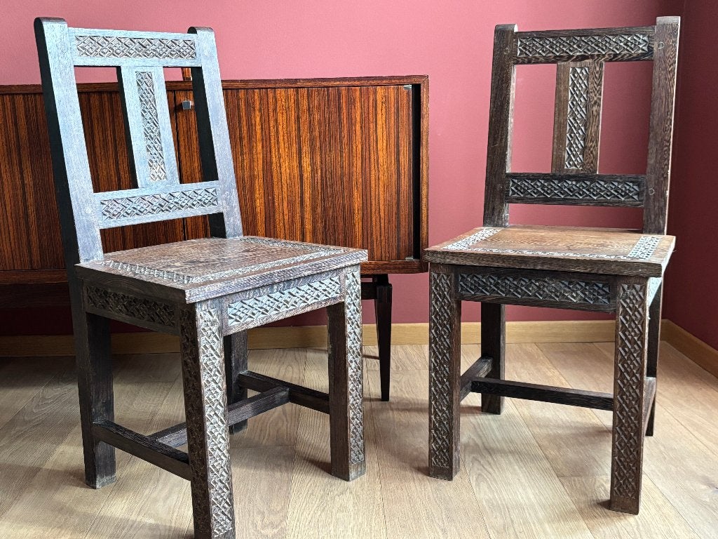 Wenge eetkamer Ngombe, Ophalen, Gebruikt, Koloniaal, 4 tot 6 stoelen