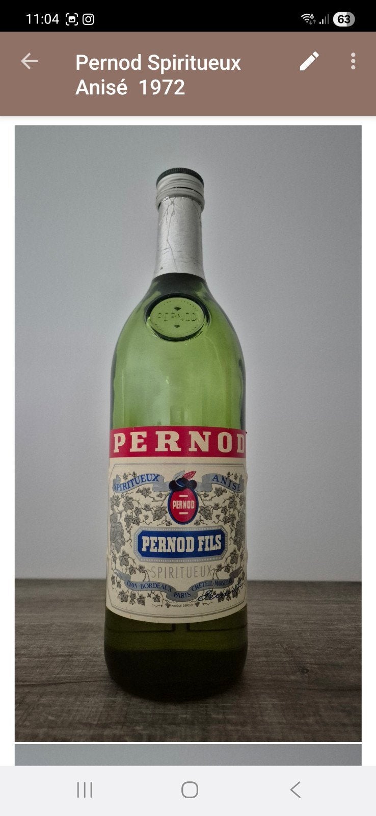 VINTAGE BOTTLE: Pernod 1972, Ophalen of Verzenden