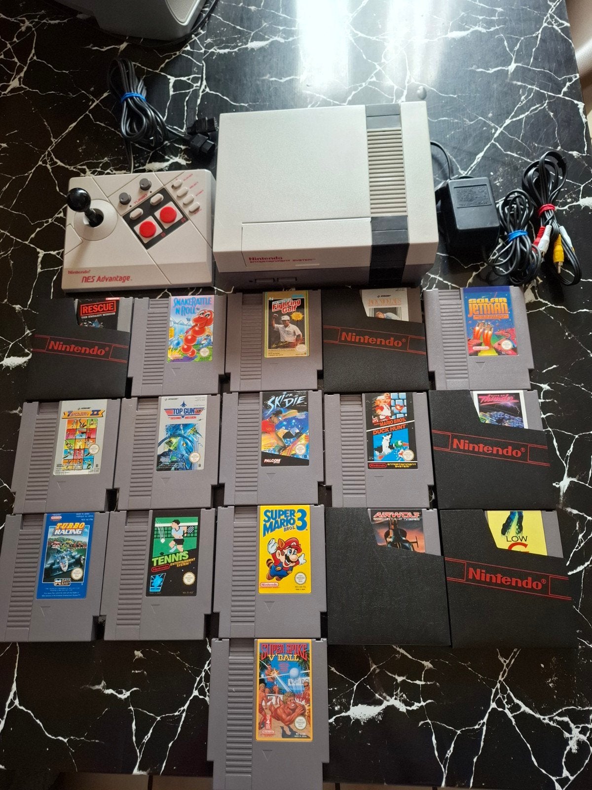 Nintendo Nes-console + 16 spellen + Nintendo Nes Advantage!, Games en Spelcomputers, Ophalen of Verzenden, Zo goed als nieuw, Met 1 controller