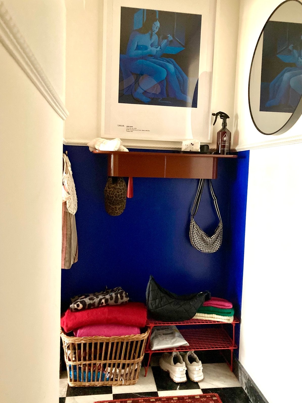 Hay Korpus Shelf wandplank 7 haken brick red, Zo goed als nieuw, Minder dan 100 cm, Metaal, Ophalen