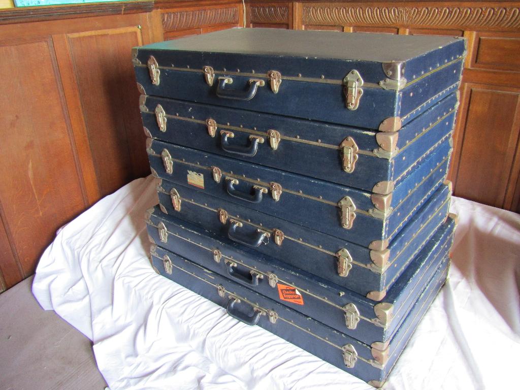 Valises Vintage - Malle Déco Industrielle, 70 cm ou plus, Enlèvement, Utilisé, Cuir