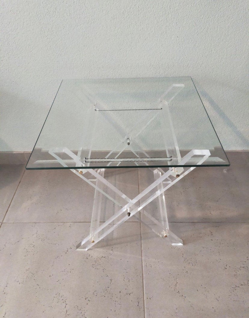 Vintage plexi bijzettafel, Huis en Inrichting, Ophalen, Zo goed als nieuw