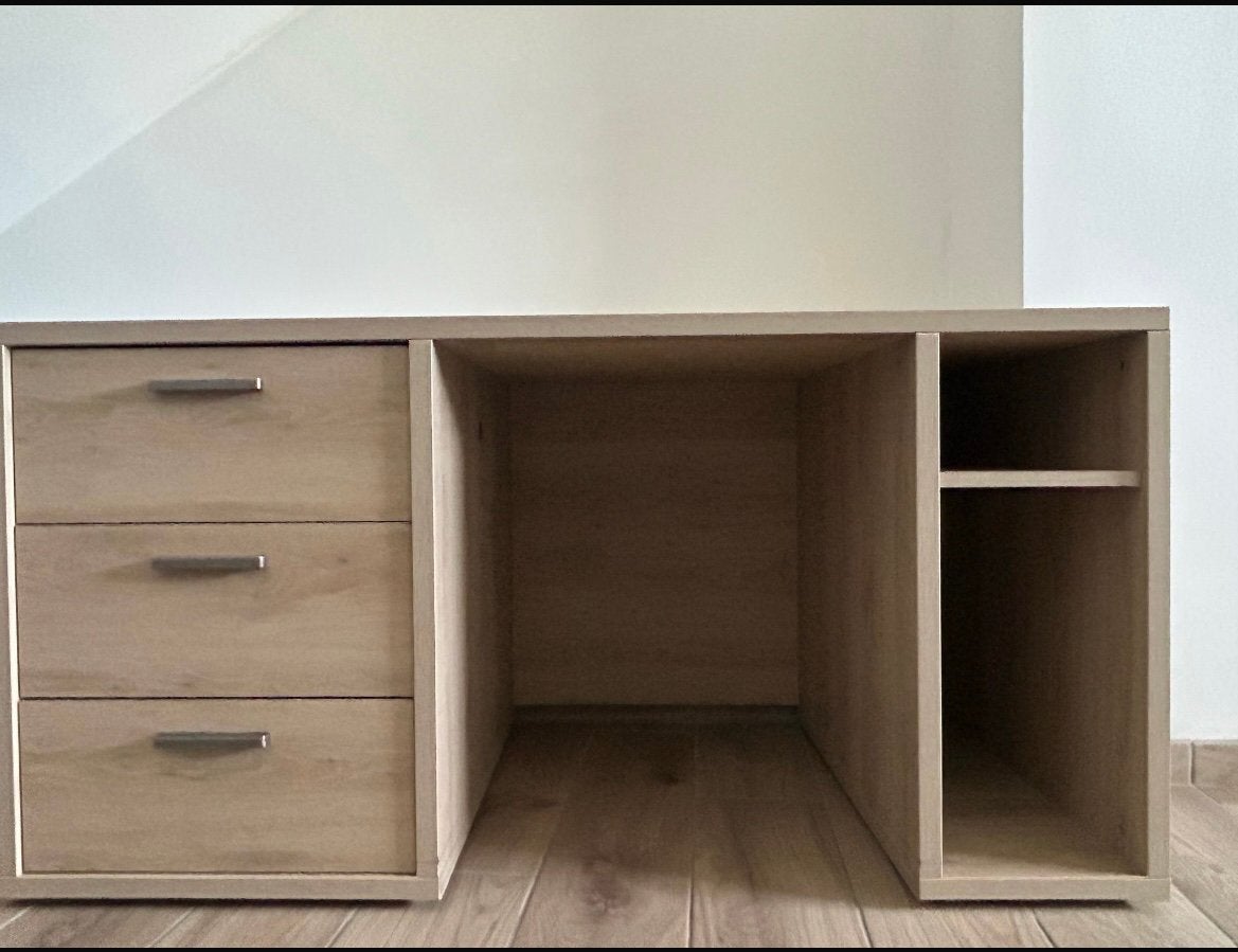 bureau en bois clair, Met lades, 114 cm, Ophalen of Verzenden, Zo goed als nieuw