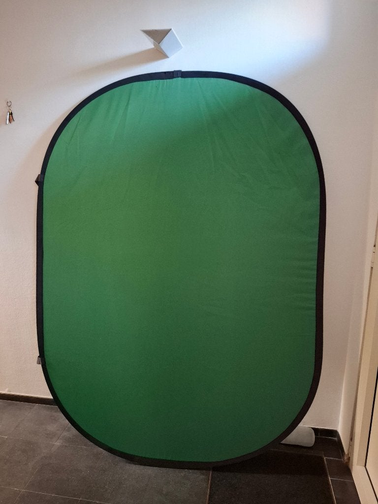 Fond vert et bleu avec sac de transport, Enlèvement, Utilisé, Housse de transport incluse, Arrière-plan