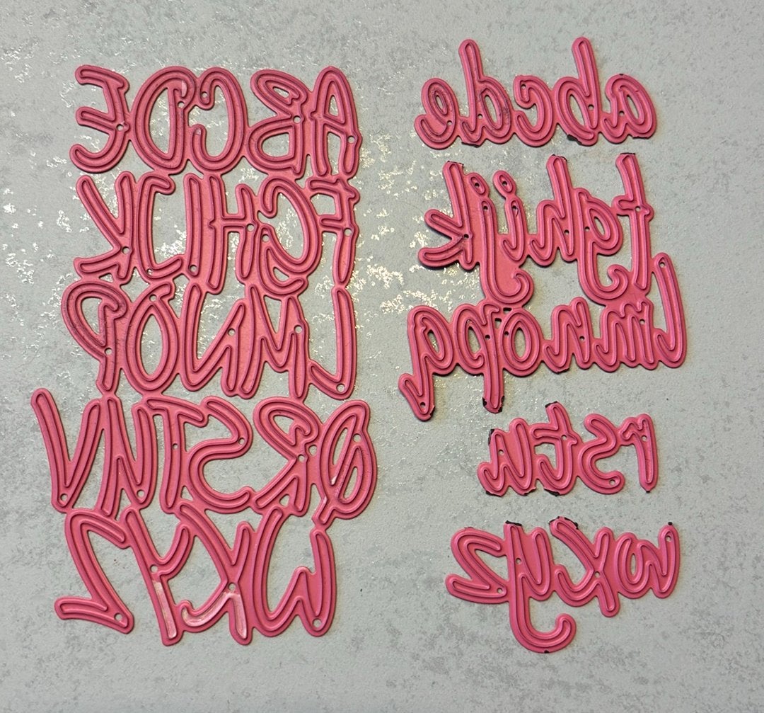 Embossing snijmal alfabet, Hobby en Vrije tijd, Ophalen, Zo goed als nieuw