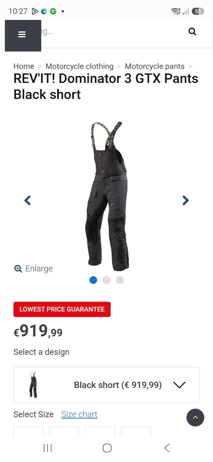 Nieuw! revit dominator gtx, Motoren, Heren, REV’IT! (Revit), Ophalen of Verzenden, Broek | textiel