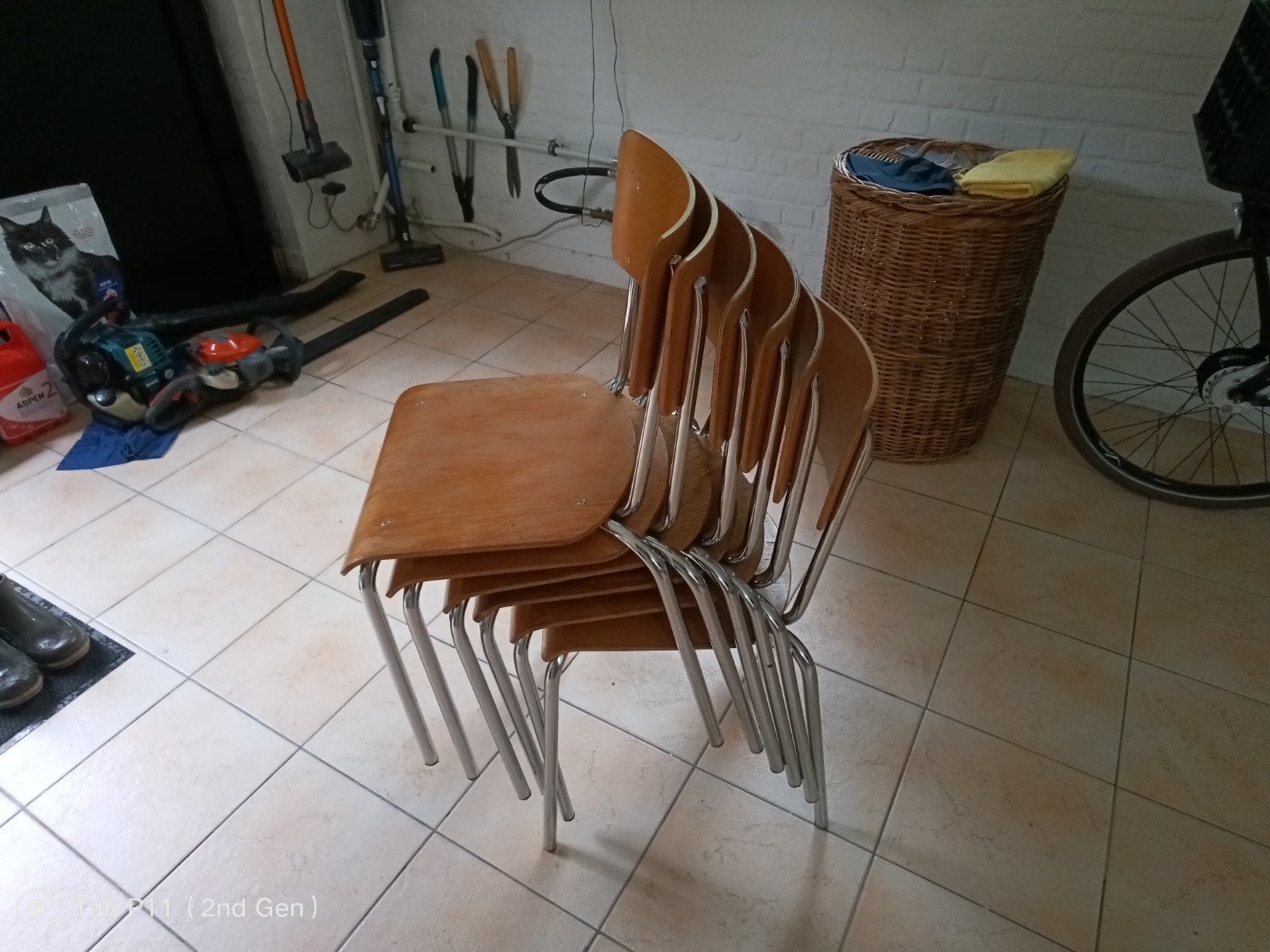 6 schoolstoelen, Huis en Inrichting, Ophalen