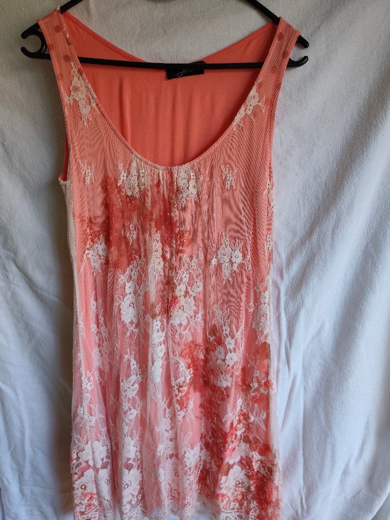 Robe rose et blanche "Jei-O"., Vêtements | Femmes, Robes, Taille 38/40 (M), Rose, Enlèvement, Jei-O