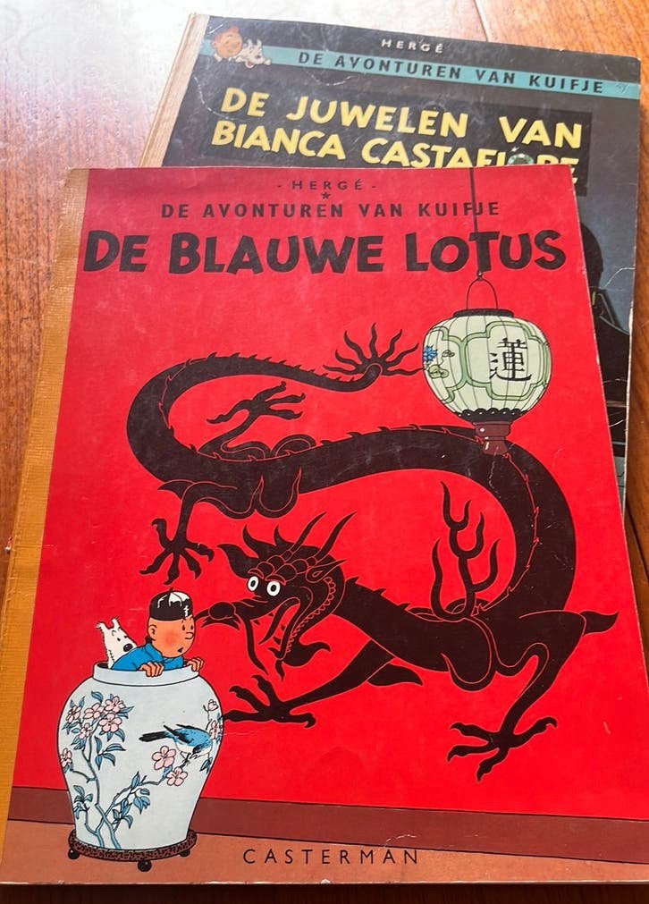 3 softcover uitgaven aventuren van Kuifje linnen rug, Boeken, Strips | Comics, Ophalen of Verzenden, Gelezen