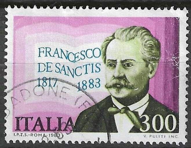 Italie 1983 - Yvert 1592 - Francesco de Sanctis (ST), Envoi, Affranchi
