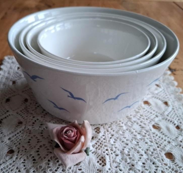 4 delige vintage schalen set met meeuwen, Ditmar Urbach, Enlèvement ou Envoi