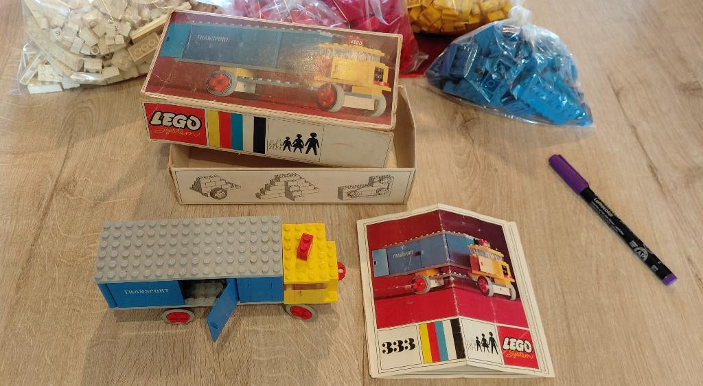 LEGO Camion de transport, n° 333, Enlèvement ou Envoi, Comme neuf