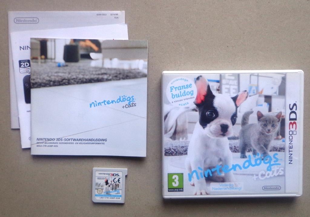 Nintendogs + Cats Franse Bulldog & Nieuwe Vrienden 3DS, Ophalen of Verzenden, Zo goed als nieuw