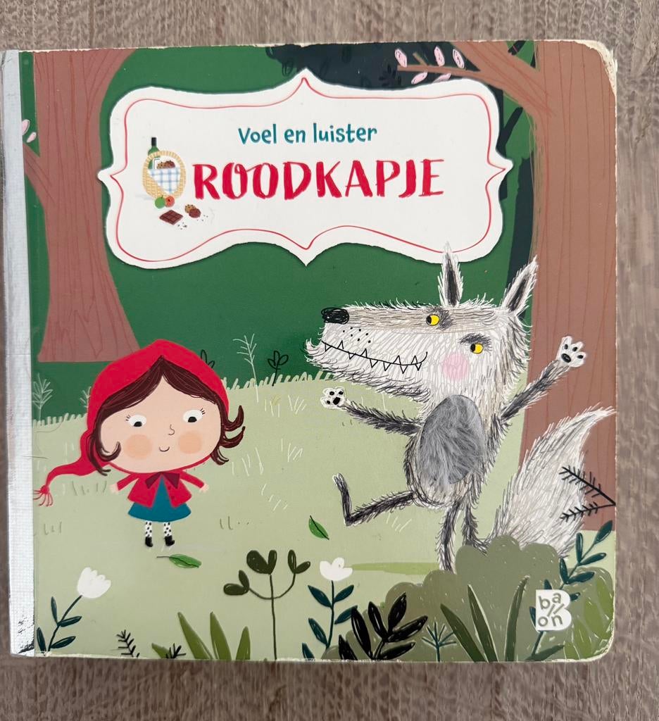Voel en LUISTERBOEKJE MET GELUID “Roodkapje & de boze wolf”, Ophalen, Zo goed als nieuw