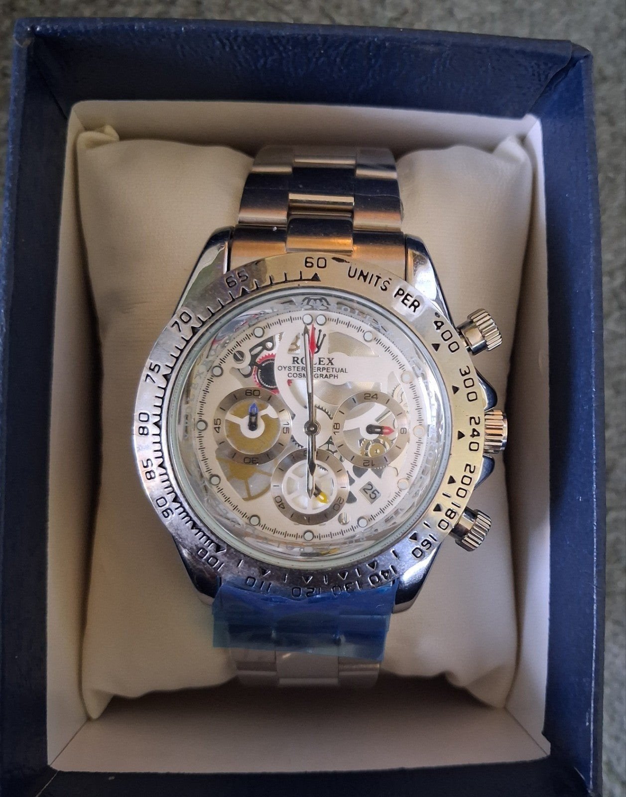 Chronographe Rolex Daytona Skeleton, Rolex, Enlèvement ou Envoi, Acier, Acier