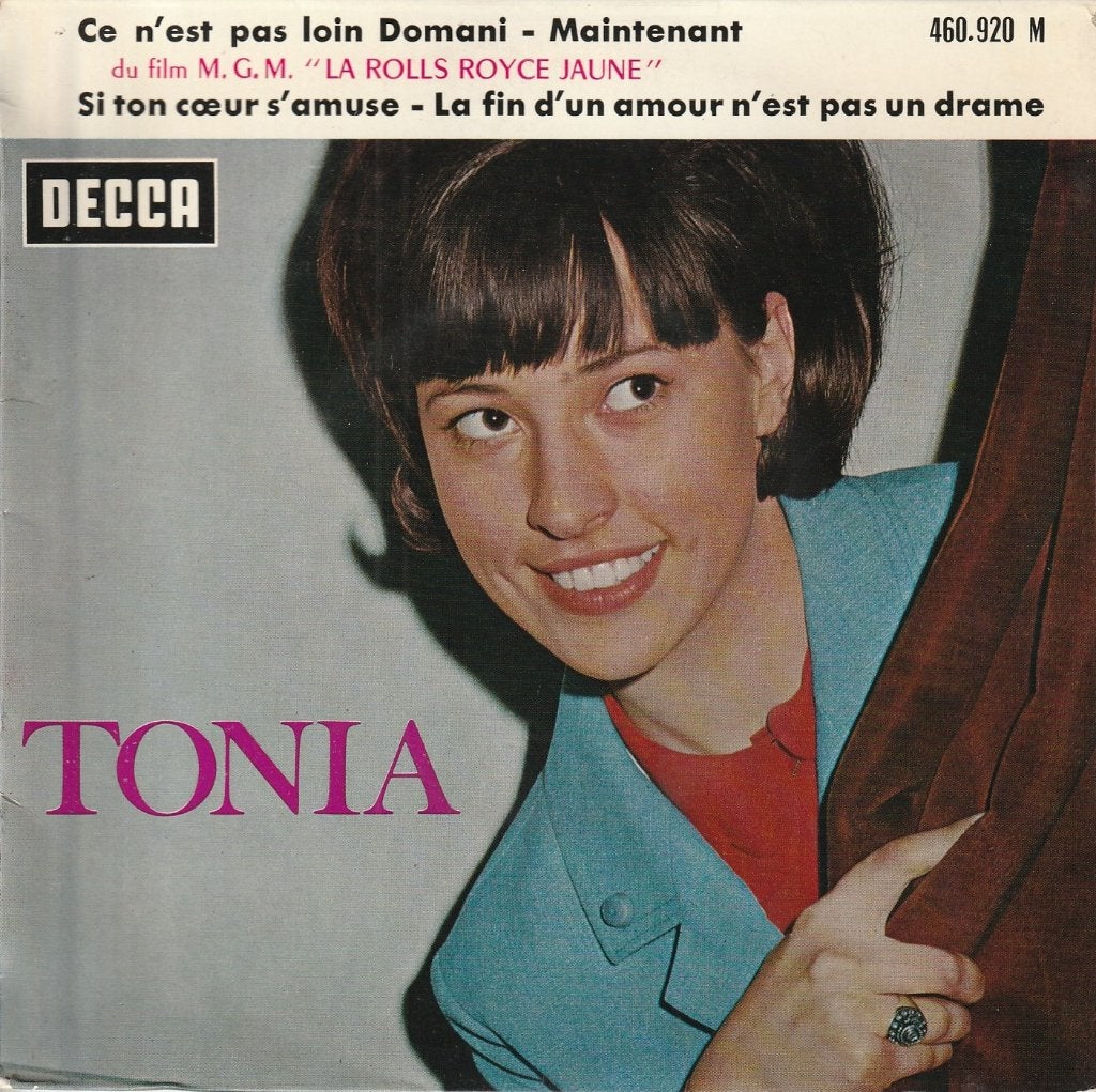 Tonia - Ce n'est pas loin Domani + 3 andere - Belpop, Gebruikt, Verzenden, 7 inch, Fotohoes