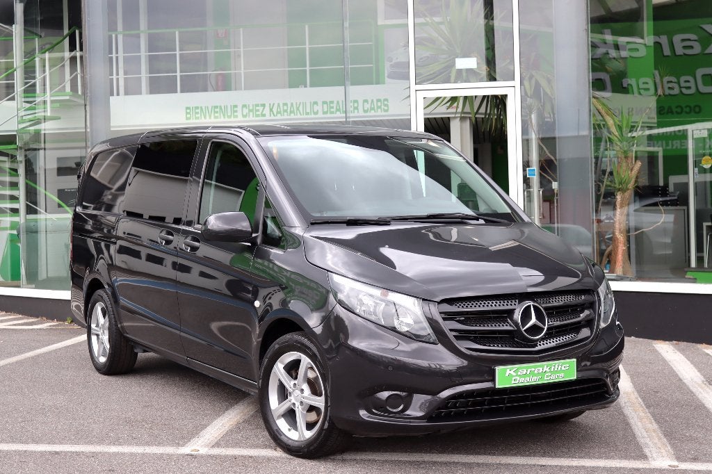 MERCEDES VITO 114CDI LONG 5PLACE BTE AUTO DOUBLE CABINE TVA, Autos, Mercedes-Benz, 100 kW, Argent ou Gris, Achat, Entreprise