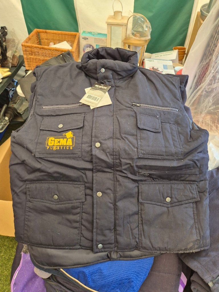 Body warmer XL S blauw Geel Putte Brussel, Ophalen of Verzenden, Nieuw, Blauw