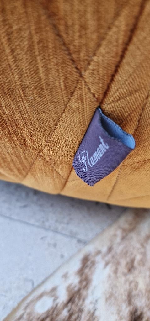 Fauteuil met poef Flamant, Ophalen, Zo goed als nieuw, Stof