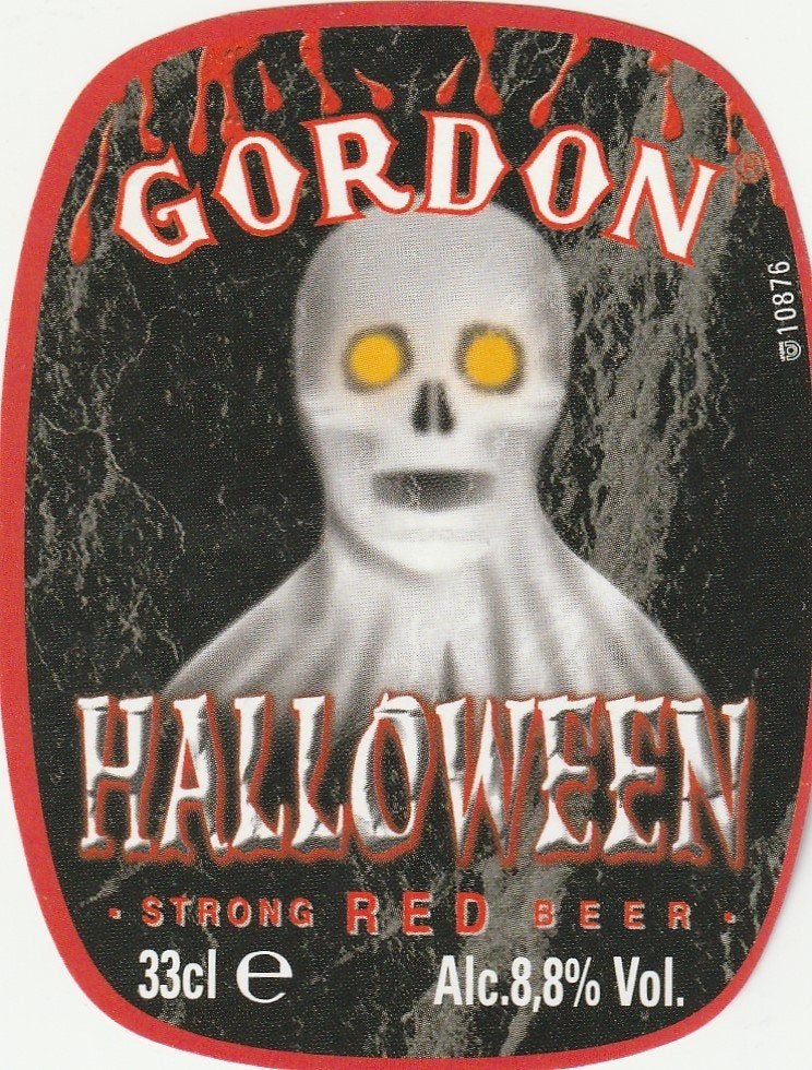 bieretiket John Martin : Gordon Halloween red beer #1, Collections, Envoi, Comme neuf, Autres types, Autres marques