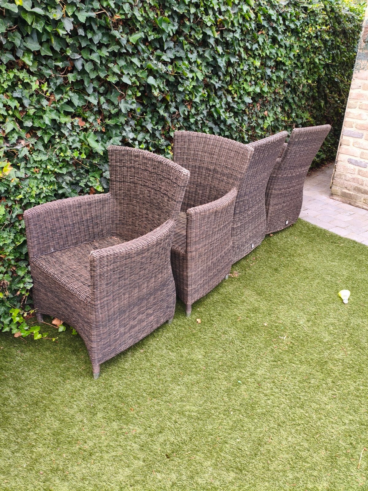 wicker tuinstoelen 4 stuks, Jardin & Terrasse, Chaises de jardin, Enlèvement, Osier